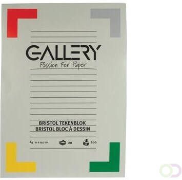 Gallery Bristol tekenblok ft 21 x 29 7 cm A4 200 g mÃÂ² 20 vel